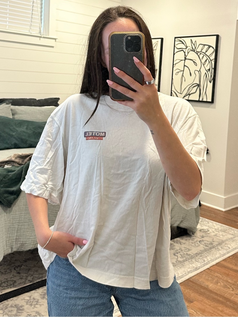 Abercrombie & Fitch White Logo Short Sleeve Tee